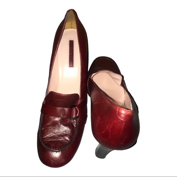 Enzo‎ angiolini dark red supremely comfortable classic loafer pump heels size 10 - Picture 9 of 9